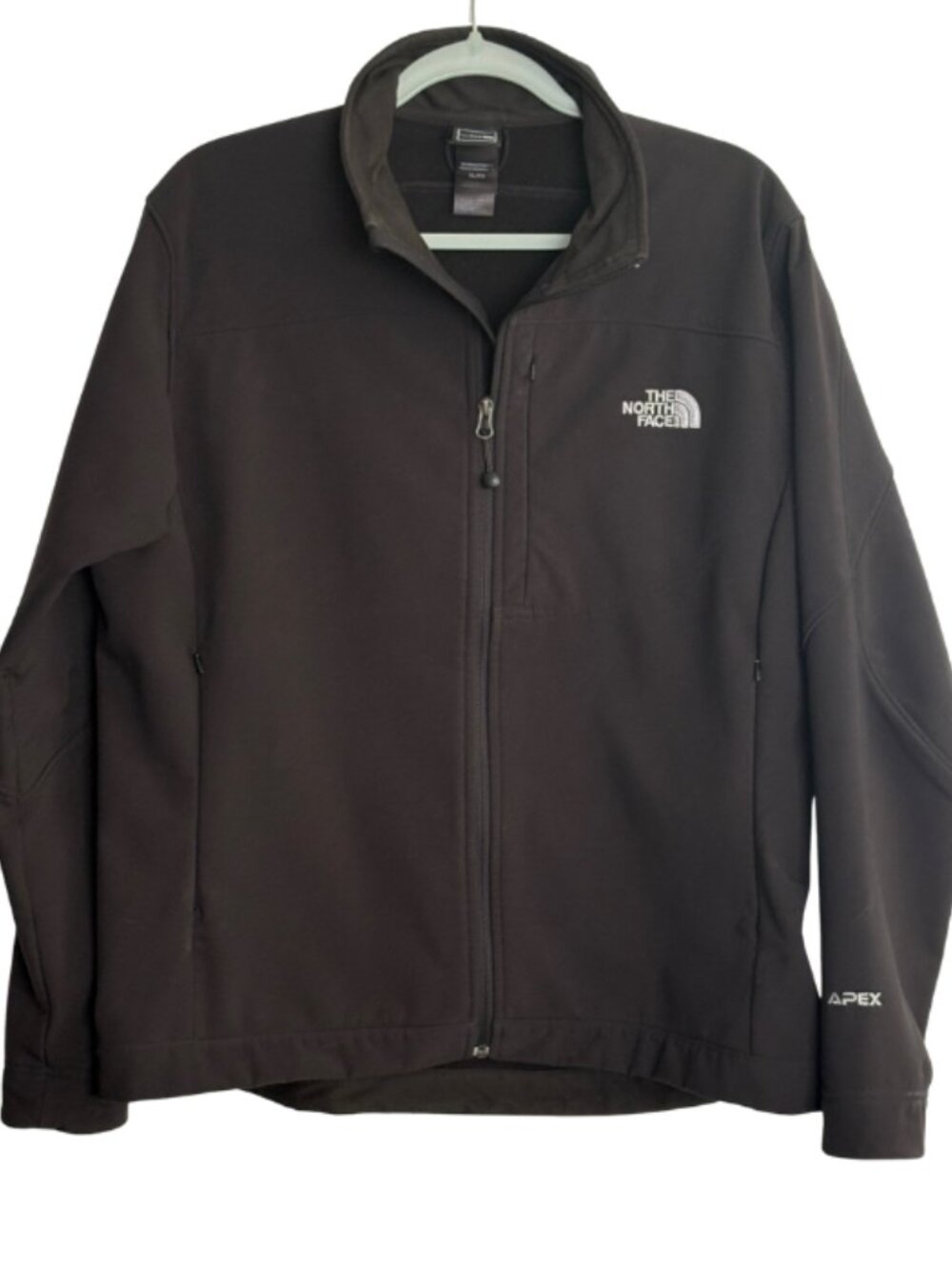 The North Face Womens Apex Softshell Jacket Black Full Zip Size XL